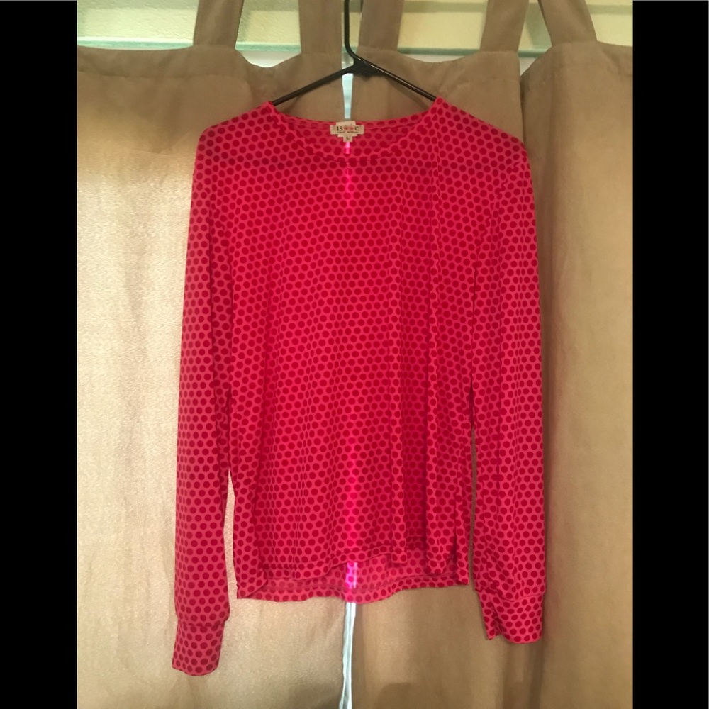 🔻Isaac Mizutani Pink PolkaDot Long Sleeve